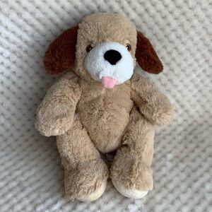 Fiesta Toy Plush Tan Puppy Dog Stuffed Animal Embroidered Eyes and Tongue Out